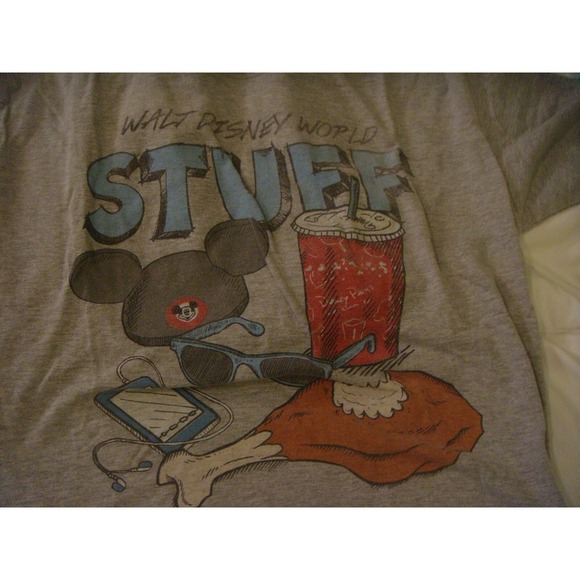 Disney Other - Disneyland Walt Disney world STUFF graphic t-shirt childrens XL turkey leg hat +